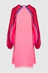 Pink polyester dress for women Giamba - zipper. contrasting sleeves. 100% polyester. Country of manufacture: Italy. Care: specialized cleaning - photo 6