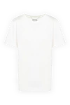 Edward Achour Paris Women's Cotton White T-shirt with Decor - 100% cotton. Country of manufacture: Italy. Care: specialized cleaning - photo 1