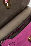 Сумка розовая Mulberry - фактурная кожа. кнопка. 100% кожа. Страна производитель: Англия. Уход: специализированная чистка - фото 4