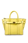 Mulberry Women's yellow leather bag with a button - buckle. leather. Fastener: button. Country of manufacture: Italy. Care: specialized cleaning - photo 1