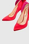 Charlotte Olympia Red shoes for women - weaving. viscose, silk, leather. Heel height: 12 centimeters. Country of manufacture: Italy. Care: specialized cleaning - photo 5