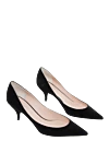 Nina Ricci Women's black suede pumps with low heels - logo on the insole. suede. Heel height: 5 centimeters. Country of manufacture: Italy. Care: specialized cleaning - photo 3