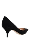 Women's black suede pumps with low heels Nina Ricci - logo on the insole. suede. Heel height: 5 centimeters. Country of manufacture: Italy. Care: specialized cleaning - photo 4