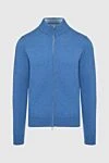 Casheart Men's cashmere cardigan blue - Composition: 100% cashmere. Closure: Zipper. Country of manufacture: Italy. Care: specialized cleaning - photo 1