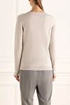 White cashmere womens jumper with a V-neckline Casheart - V-neck. 100% cashmere. Country of manufacture: Italy. Care: specialized cleaning - photo 4