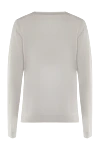 White cashmere womens jumper with a V-neckline Casheart - V-neck. 100% cashmere. Country of manufacture: Italy. Care: specialized cleaning - photo 6