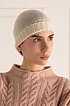 Beige cashmere beanie hat for women Casheart - 