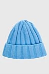 Casheart Blue cashmere hat for men - Lapel. 100% cashmere. Country of manufacture: Italy. Care: specialized cleaning - photo 1