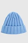 Casheart Blue cashmere hat for men - Lapel. 100% cashmere. Country of manufacture: Italy. Care: specialized cleaning - photo 3