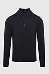 Malo Cotton long sleeve polo black for men - Long sleeve. 100% cotton. Buttons. Country of manufacture: Italy. Care: specialized cleaning - photo 1