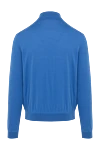 Malo Mens blue cotton ribbed cardigan - 100% cotton. Closure: Zipper. Country of manufacture: Italy. Care: specialized cleaning - photo 5