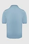 Поло из шелка голубое мужское Stefano Ricci - 100% шёлк. Пуговицы. Страна производитель: Италия. Уход: специализированная чистка - фото 6