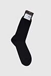 Men's black wool and polyamide socks Story Loris - logo print. 75% wool, 25% polyamide. Country of manufacture: Italy. Care: specialized cleaning - photo 2