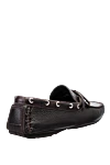 Men's moccasins made of genuine leather and alligator leather brown Cesare di Napoli - Metal inserts, suede lace. 80% genuine leather, 20% alligator skin. Interior: Leather. Insole: Leather. Outsole: Other materials. Country of manufacture: Italy. Care: specialized cleaning - photo 4