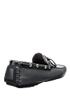 Men's moccasins made of genuine leather and alligator leather gray Cesare di Napoli - Metal inserts, suede lace. 80% genuine leather, 20% alligator skin. Interior: Leather. Insole: Leather. Outsole: Other materials. Country of manufacture: Italy. Care: specialized cleaning - photo 4