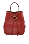 Mulberry Red leather bag for women - Decoration: gold-plated buckle, logo. leather. drawstring. Country of manufacture: Italy. Care: specialized cleaning - photo 1