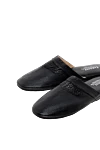 Tardini Alligator leather slippers black for men - textured leather. leather interior. 100% alligator skin. polyurethane. Country of manufacture: Italy. Care: specialized cleaning - photo 5