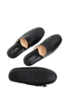 Alligator leather slippers black for men Tardini - textured leather. leather interior. 100% alligator skin. polyurethane. Country of manufacture: Italy. Care: specialized cleaning - photo 6