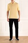 Cotton polo yellow for men Kiton - 100% cotton. Buttons. Country of manufacture: Italy. Care: specialized cleaning - photo 2