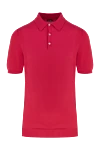 Kiton Cotton polo red for men - 100% cotton. Buttons. Country of manufacture: Italy. Care: specialized cleaning - photo 1