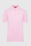 Kiton Solid pink cotton polo shirt for men - 100% cotton. Buttons. Country of manufacture: Italy. Care: specialized cleaning - photo 1