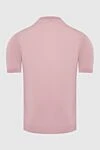 Silk polo pink for men Barba Napoli - Composition: 100% silk. Clasp: Buttons. Country of manufacture: Italy. Care: specialized cleaning - photo 6