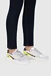 Women's sneakers with colorful bright inserts white Serafini - contrasting inserts. leather, textile. lacing. Country of manufacture: Italy. Care: specialized cleaning - photo 2