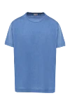 Orian Blue cotton t-shirt with microperforation and loose fit (markdown) - 100% cotton. Country of manufacture: Italy. Care: specialized cleaning - photo 1