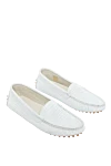 Peserico Loafers women's with textured sole white - contrasting sole, stitching, textured surface. leather, elastane. Interior decoration: leather. Country of manufacture: Italy. Care: specialized cleaning - photo 3