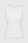 Peserico Top made of cotton and elastane white for women - 90% cotton, 10% elastane. Country of manufacture: Italy. Care: specialized cleaning - photo 1