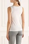 Top made of cotton and elastane white for women Peserico - 90% cotton, 10% elastane. Country of manufacture: Italy. Care: specialized cleaning - photo 4