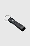 Brioni Keychain from crocodile leather black for men - Textured leather, brand logo. 100% alligator skin, metal. Size: 7x3 cm. Country of manufacture: Italy. Care: specialized cleaning - photo 3