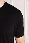 Tombolini Black cotton T-shirt for men - 100% cotton. Country of manufacture: Italy. Care: specialized cleaning - photo 5