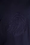 Cesare di Napoli Cotton T-shirt blue for men - animal print. 100% cotton. Country of manufacture: Italy. Care: specialized cleaning - photo 5