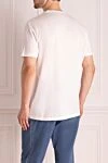 White cotton T-shirt for men Cesare di Napoli - animal print. 100% cotton. Country of manufacture: Italy. Care: specialized cleaning - photo 4