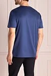 Cotton T-shirt blue for men Cesare di Napoli - animal print. 100% cotton. Country of manufacture: Italy. Care: specialized cleaning - photo 4