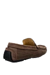 Men's moccasins from nubuck brown Cesare di Napoli - Leather buckle, perforation. 100% nubuck. Interior: Leather. Insole: Leather. Outsole: Other materials. Country of manufacture: Italy. Care: specialized cleaning - photo 4