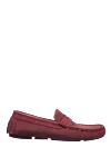 Cesare di Napoli Men's nubuck moccasins in burgundy - Leather buckle, perforation. 100% nubuck. Interior: Leather. Insole: Leather. Outsole: Other materials. Country of manufacture: Italy. Care: specialized cleaning - photo 1