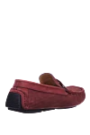 Men's nubuck moccasins in burgundy Cesare di Napoli - Leather buckle, perforation. 100% nubuck. Interior: Leather. Insole: Leather. Outsole: Other materials. Country of manufacture: Italy. Care: specialized cleaning - photo 4