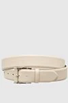 Cesare di Napoli Beige leather belt for men - 100% leather. Size: Width 4cm. Buckle. Country of manufacture: Italy. Care: specialized cleaning - photo 1