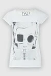 1921 T-Shirt Женская футболка хлопковая белая с фото Твигги - принт Твигги. 100% хлопок. Страна производитель: Италия. Уход: специализированная чистка - фото 1