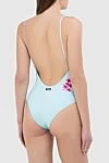 Swimsuit made of polyamide and elastane blue for women MC2 Saint Barth - tropics. 90% polyamide, 10% elastane. Closure: buttons. Country of manufacture: Italy. Care: specialized cleaning - photo 4