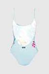 Swimsuit made of polyamide and elastane blue for women MC2 Saint Barth - tropics. 90% polyamide, 10% elastane. Closure: buttons. Country of manufacture: Italy. Care: specialized cleaning - photo 6