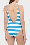 Swimsuit made of polyamide and elastane blue for women MC2 Saint Barth - stripe pattern. 90% polyamide, 10% elastane. Country of manufacture: Italy. Care: specialized cleaning - photo 4