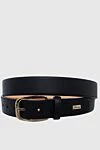 Brioni Black leather belt for men - 100% leather. Size: Width 4cm. Buckle. Country of manufacture: Italy. Care: specialized cleaning - photo 1