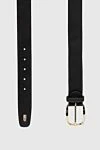 Brioni Black leather belt for men - 100% leather. Size: Width 4cm. Buckle. Country of manufacture: Italy. Care: specialized cleaning - photo 3