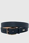 Brioni Blue leather belt for men - 100% leather. Size: Width 4cm. Buckle. Country of manufacture: Italy. Care: specialized cleaning - photo 1