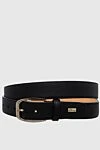 Brioni Black leather belt for men - 100% leather. Size: Width 4cm. Buckle. Country of manufacture: Italy. Care: specialized cleaning - photo 1