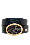 Brioni Crocodile leather belt blue for men - Textured leather. 100% crocodile leather. Size: Width 3.5cm. Buckle. Country of manufacture: Italy. Care: specialized cleaning - photo 1