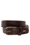 Brioni Brown crocodile leather belt for men - Textured leather. 100% crocodile leather. Size: Width 3.5cm. Buckle. Country of manufacture: Italy. Care: specialized cleaning - photo 1